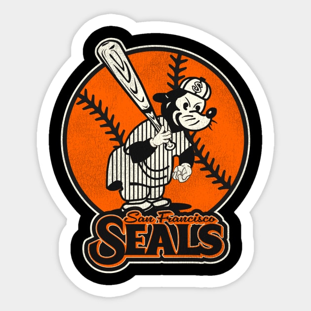 Defunct San Francisco Seals Baseball Sticker by Defunctland